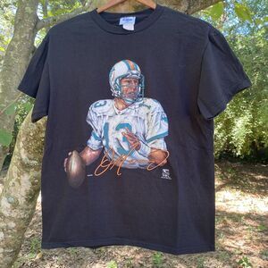 Vintage Miami Dolphins Dan Marino T Shirt Youth Size 16/18 (fits Mens Small) 90s